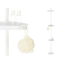 EXTENDABLE METAL SHOWER ROD 4 SHELVES