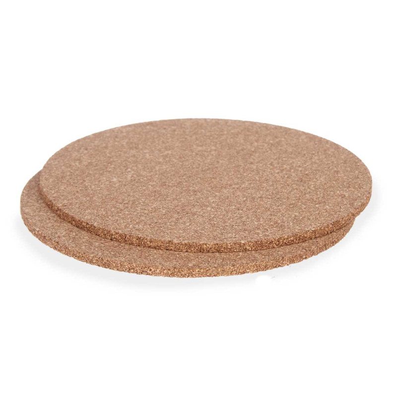 SET 2 NAPPERONS RONDS EN LIÈGE 18 CM