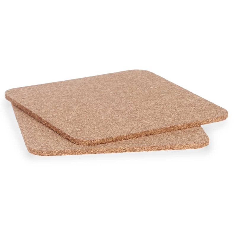 SET 2 NAPPERONS RONDS EN LIÈGE 18 CM