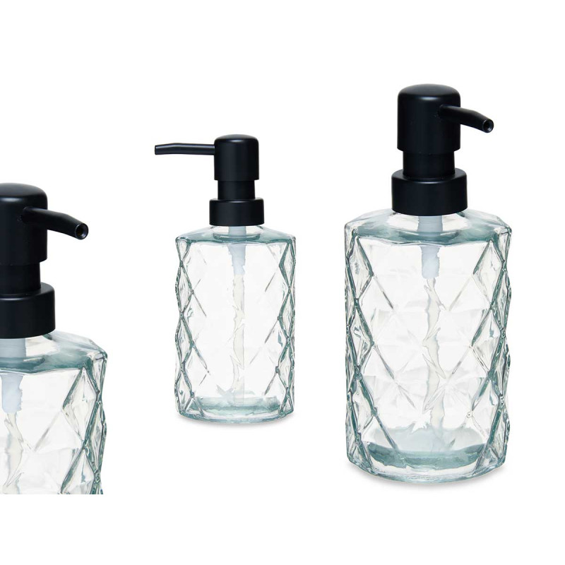 SOAP DISPENSER TRANSPARENT DIAMOND 410 ML