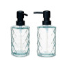 SOAP DISPENSER TRANSPARENT DIAMOND 410 ML
