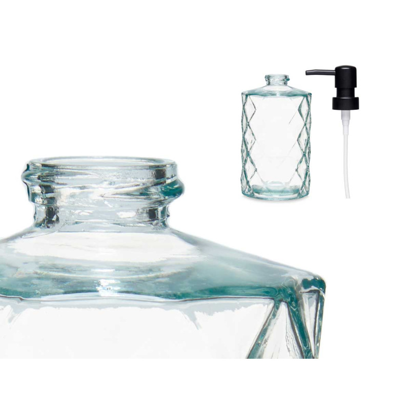 SOAP DISPENSER TRANSPARENT DIAMOND 410 ML