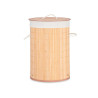 ROUND BAMBOO BASKET FABRIC NATURAL 35 X 50 CM  