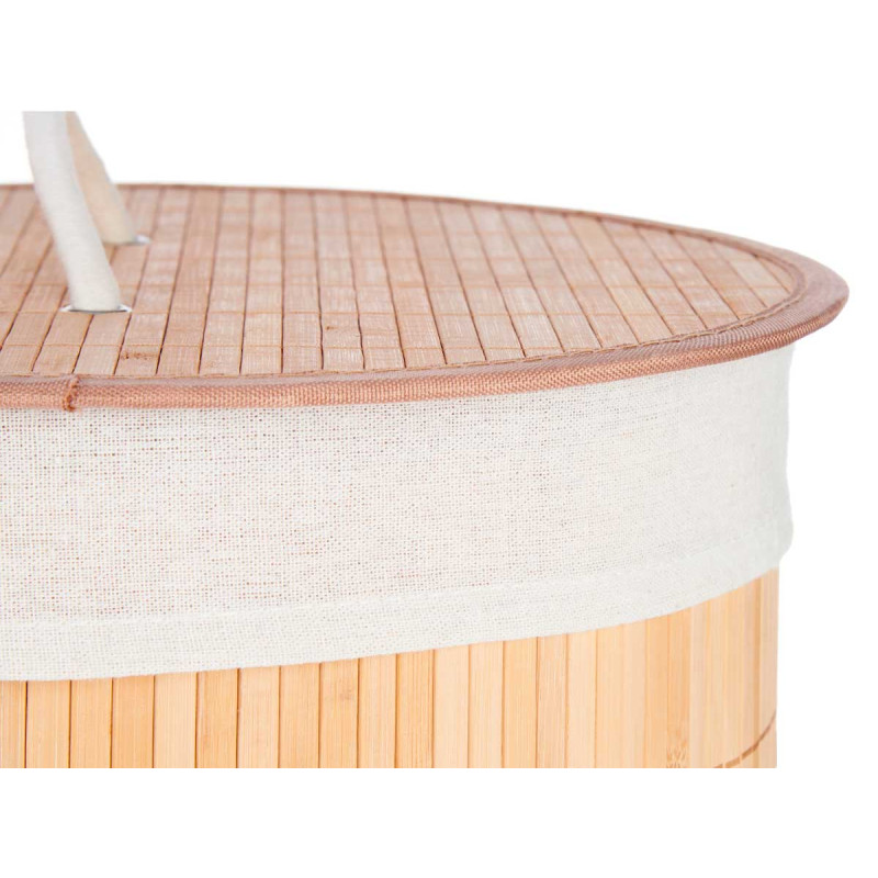 CESTA BAMBÙ ROTONDO TESSUTO NATURALE 35X50 CM