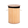 CESTA BAMBÙ ROTONDO TESSUTO NERO 35X50 CM