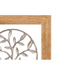 FIORE METALLO ARGENTO SUPPORTO LEGNO