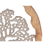 ALBERO DELLA VITA METALLO ARGENTO SUPPORTO LEGNO