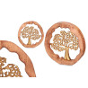 ALBERO DELLA VITA METALLO ORO BASE LEGNO