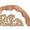 ALBERO DELLA VITA METALLO ORO BASE LEGNO