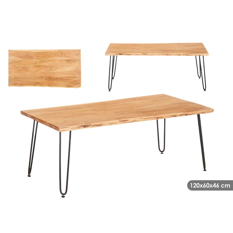 TAVOLINO LEGNO LEGNO LIVE EDGE 120 X 60 X 46 CM 