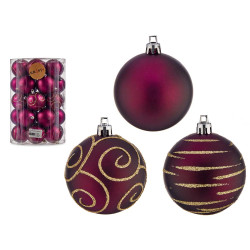 SET 30 BOLAS PVC 6CM MORADO