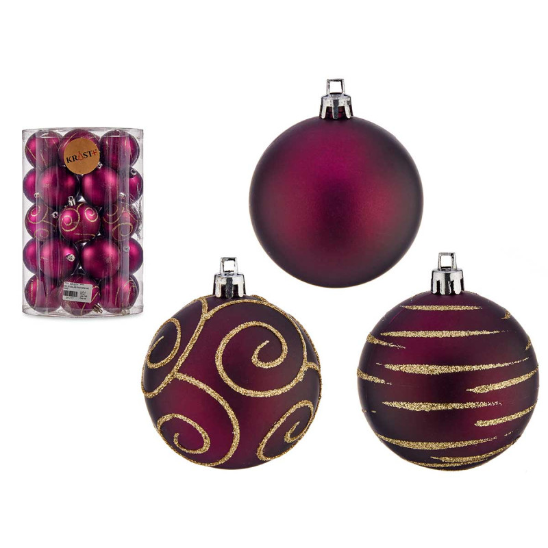 SET 30 PURPLE PVC BALL 6CM 