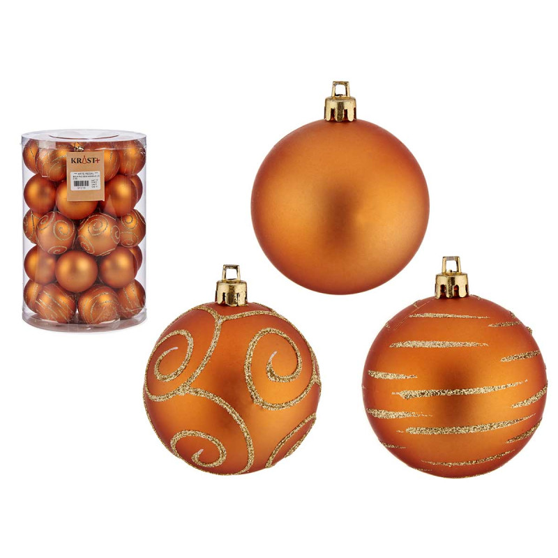 SET 30 BOLAS PVC 6CM NARANJA