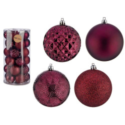 SET 30 BOLAS PVC 8CM VINO