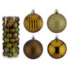 SET 56 BOULE PVC 6CM VERT OLIVE 