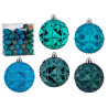 SET 50 BOULE PVC 7CM TURQUOISE FONCE ET TURQUOISE 