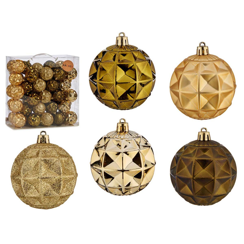 SET 50 7CM OLIVE GREEN AND GOLD PVC BALL 