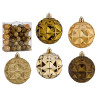 SET 50 BOULE PVC 7CM VERT OLIVE ET OR 