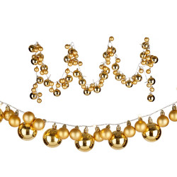 GHIRLANDA 93 PALLE PVC ORO CON LED