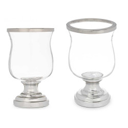 CANDLEHOLDER SILVER PLATED CONVEX CUP