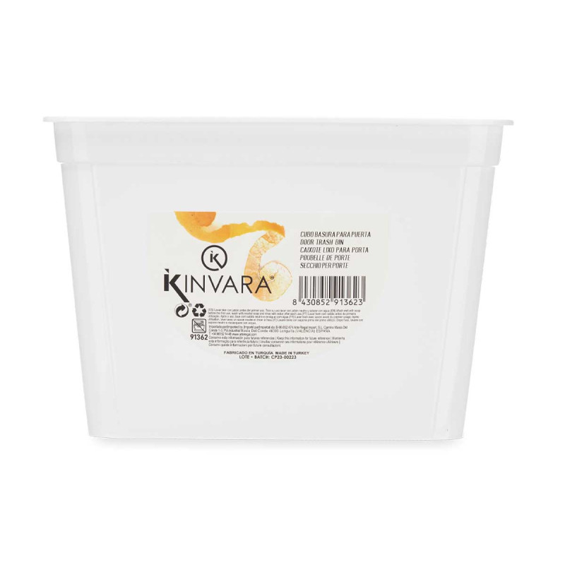 DOOR TRASH BIN WITH WHITE SUPPORT
