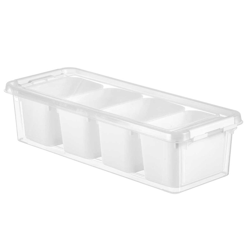 ORGANISER 4 COMPARTMENTS HIGH WHITE