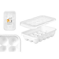 PORTAUOVA PLASTICA 15 FORI BIANCO TRASPARENTE