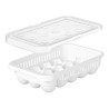 PORTAUOVA PLASTICA 15 FORI BIANCO TRASPARENTE