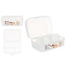 CAJA PLASTICO TE 6 HUECOS TRANSPARENTE