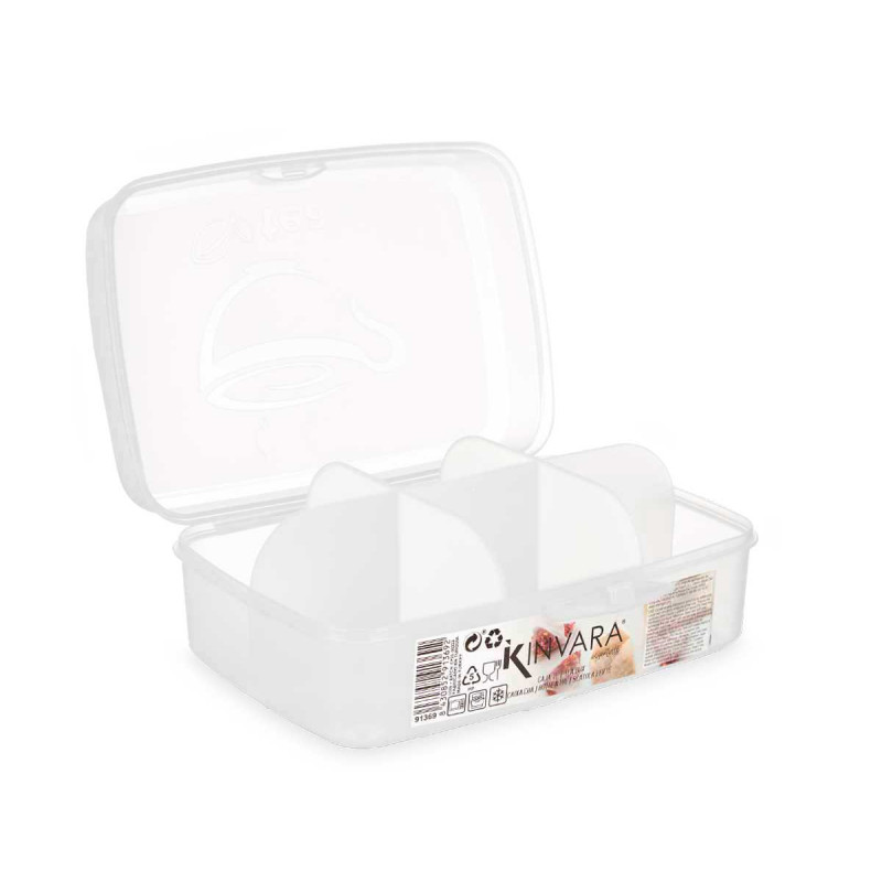 SCATOLA DI PLASTICA PER TÈ 6 FORI TRASPARENTE