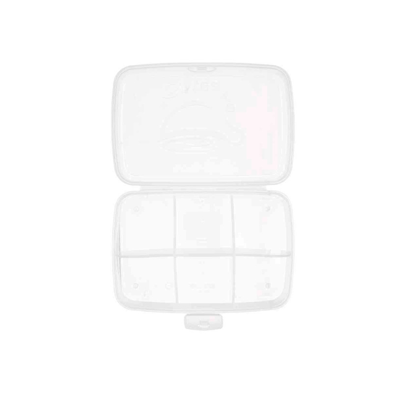 SCATOLA DI PLASTICA PER TÈ 6 FORI TRASPARENTE