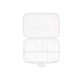 BOÎTE Â THÉ PLASTIQUE 6 COMPARTIMENTS TRANSPARENT