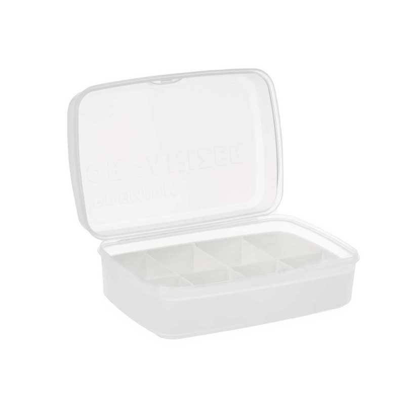 ORGANISER 8 COMPARTMENTS LID WHITE