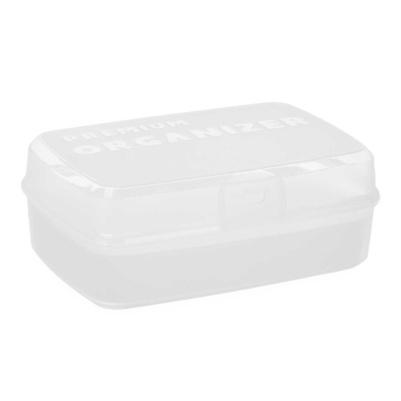 ORGANISER 8 COMPARTMENTS LID WHITE