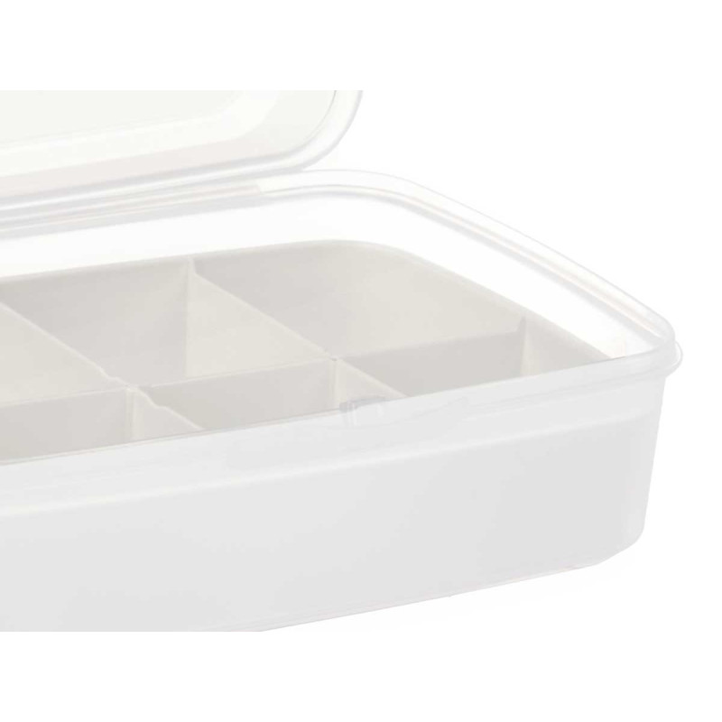 ORGANISER 8 COMPARTMENTS LID WHITE