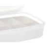 ORGANISEUR 8 COMPARTIMENTS COUVERCLE BLANC