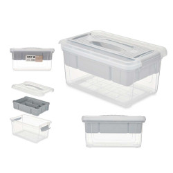 PLASTIC ORGANISER 5 L GREY TRAY