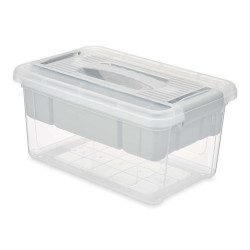 PLASTIC ORGANISER 5 L GREY TRAY