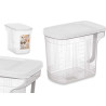 ORGANISER WITH HANDLE 2,5 L TRANSPARENT WHITE