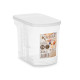 ORGANISER WITH HANDLE 2,5 L TRANSPARENT WHITE