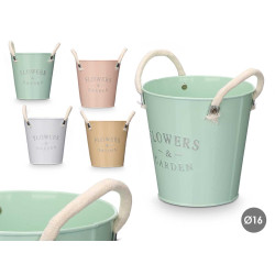 POT POIGNÉES BLANCHES ASSORT 4 COULEURS DIAM 15