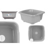 BARREÑO CUADRADO 11 L GRIS TAPON FREGADERO