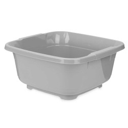 SQUARE BASIN 11 L GREY WITH SINK STOPPER