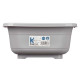 SQUARE BASIN 11 L GREY WITH SINK STOPPER