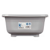 SQUARE BASIN 11 L GREY WITH SINK STOPPER