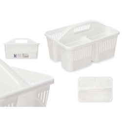 CUVETTE CARRÉE 11 L GRISE AVEC BOUCHON D'ÉVIER