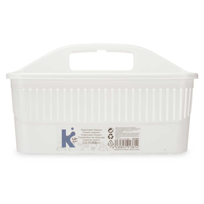 CUVETTE CARRÉE 11 L GRISE AVEC BOUCHON D'ÉVIER