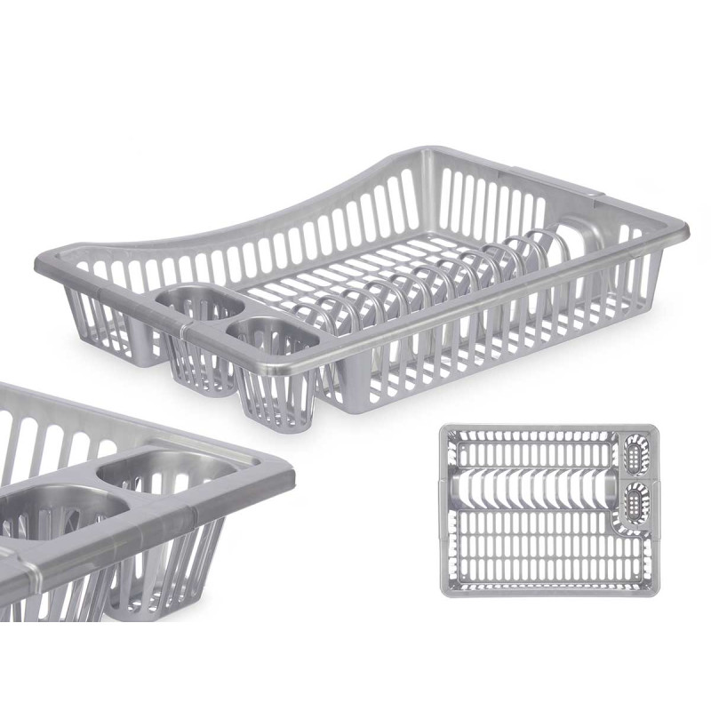 DISH DRAINER LARGE SILVER