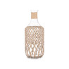 GLASS BOTTLE WITH NATURAL ROPE LARGE