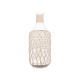 GLASS BOTTLE WITH WHITE ROPE LARGE